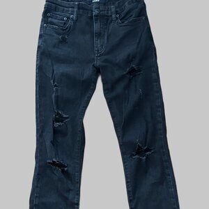 AEROPOSTALE BLACK RIPPED JEANS, SIZE 6